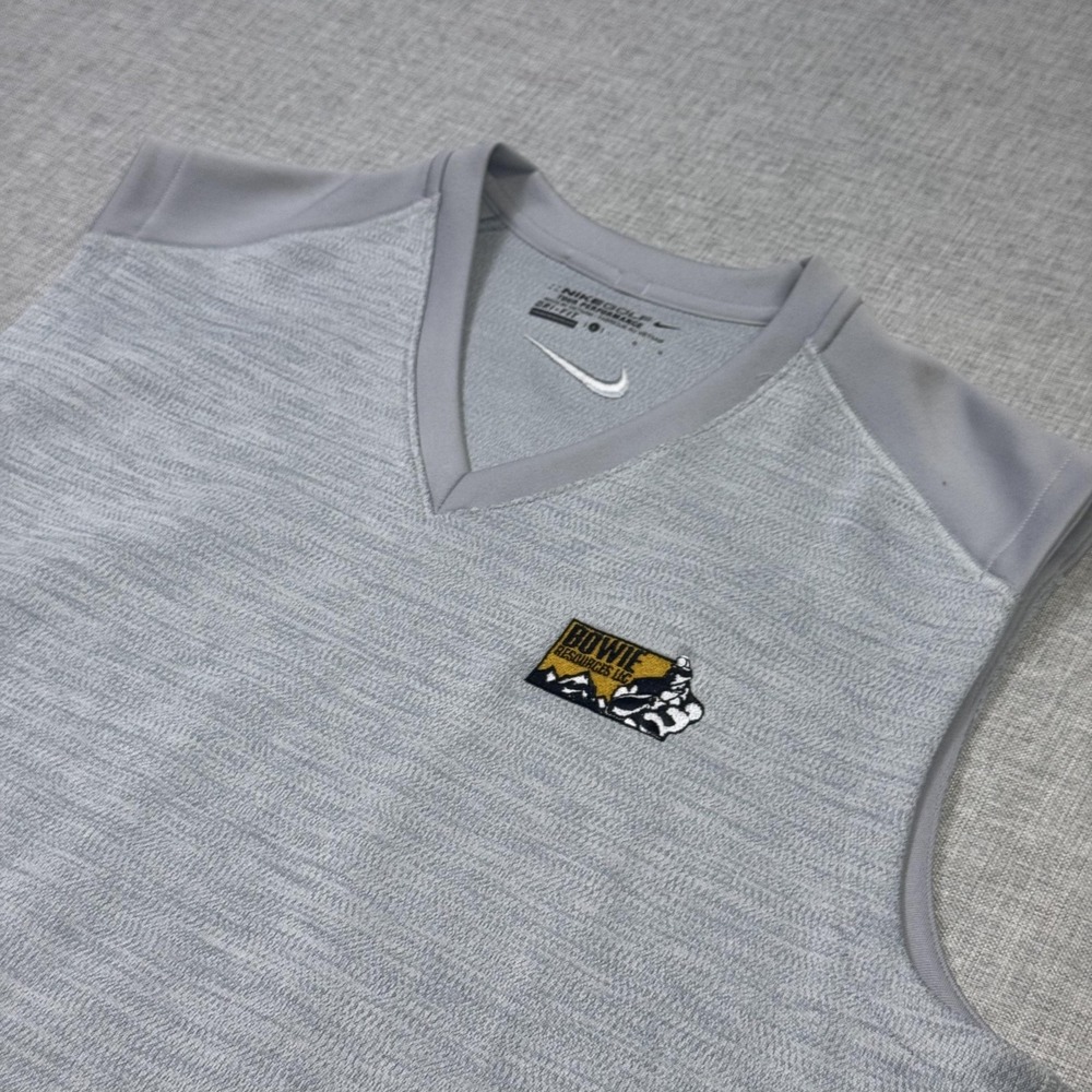 Nike Golf Sweater‎ Vest Mens L Gray V-Neck Dri-FIT Tour Performance Sleeveless